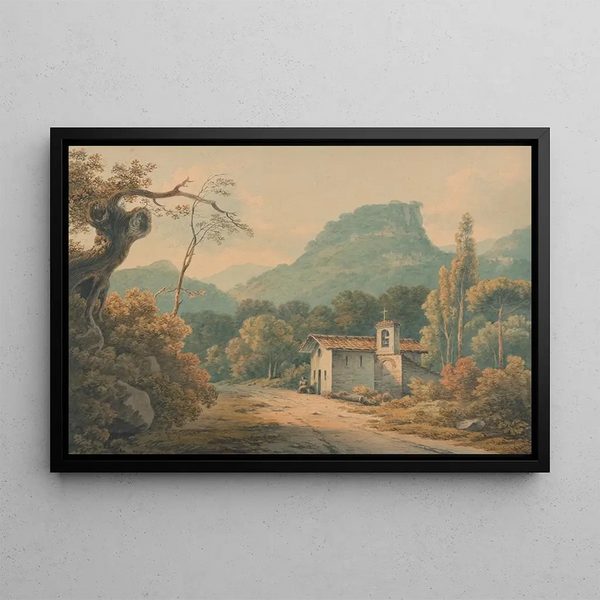 L'Ermitage à Frascati - John Warwick Smith — framed artwork on a wall