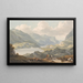 The Lakes of Llanberis from the Caernarfon Road towards Llanberis Caernarfonshire - John Warwick Smith — framed artwork on a wall