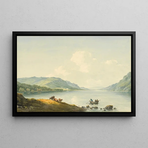 Ullswater from Gobarrow Park - John Warwick Smith — framed artwork on a wall