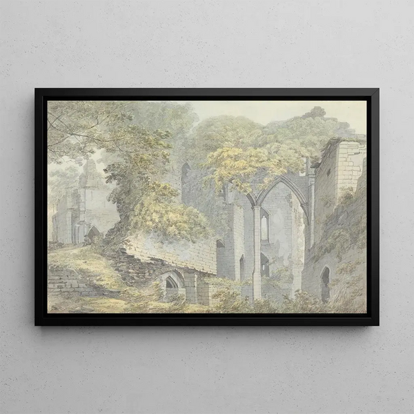Château de Goodrich sur la Wye Hertfordshire - John Webber — framed artwork on a wall