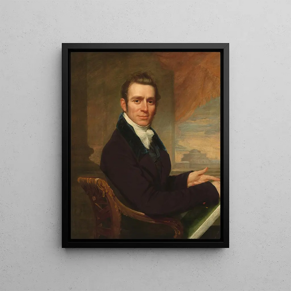 Joseph Delaplaine - John Wesley Jarvis — framed artwork on a wall