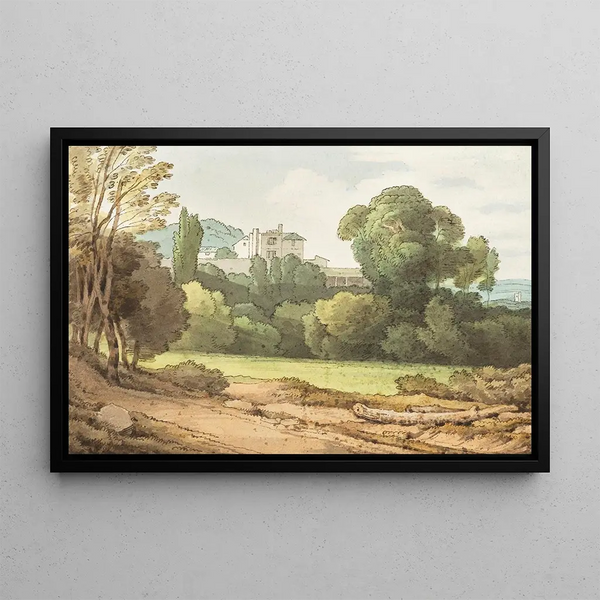 The Chalet Alphington Devon - John White Abbott — framed artwork on a wall
