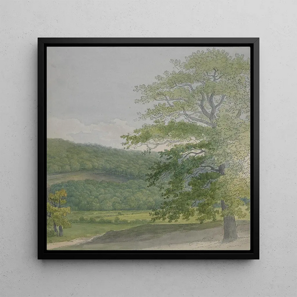 Landscape painting wooded - John White Abbott — framed artwork on a wall