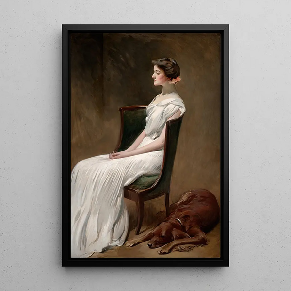 Mademoiselle Dorothy Quincy Roosevelt - John White Alexander — framed artwork on a wall