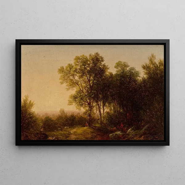Solitude - John William Casilear — framed artwork on a wall