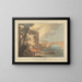 View of the Albion Mill on Fire - John William Edye — framed artwork on a wall