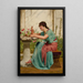 A Dilettante - John William Godward — framed artwork on a wall
