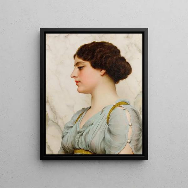 A Roman Beauty - John William Godward — framed artwork on a wall