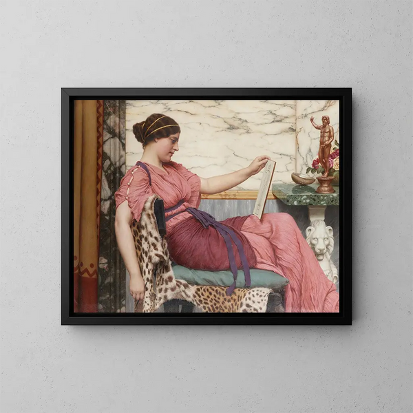 An amateur - John William Godward — framed artwork on a wall
