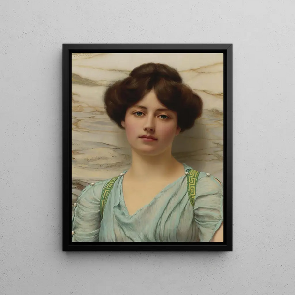 Carine - John William Godward — framed artwork on a wall