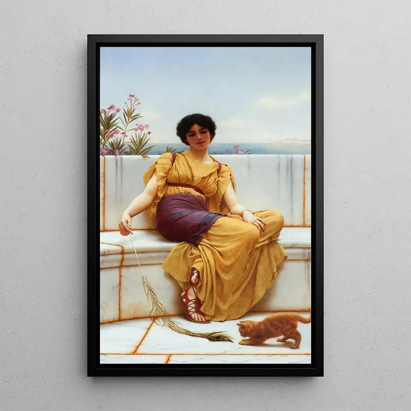 Oisiveté - John William Godward — framed artwork on a wall