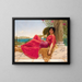 Adossé à une colonne - John William Godward — framed artwork on a wall