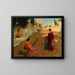 Outside the door of Pompeii - John William Godward — framed artwork on a wall