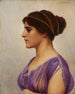 Study of a classical beauty - John William Godward — artwork view