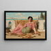 L'animal de compagnie tranquille - John William Godward — framed artwork on a wall