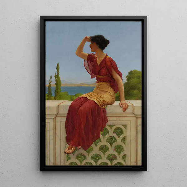 The Signal - John William Godward — framed artwork on a wall