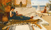 La Jeune Fille à la Peau de Tigre Cousant - John William Godward — artwork view
