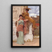 Waiting for the procession - John William Godward — framed artwork on a wall