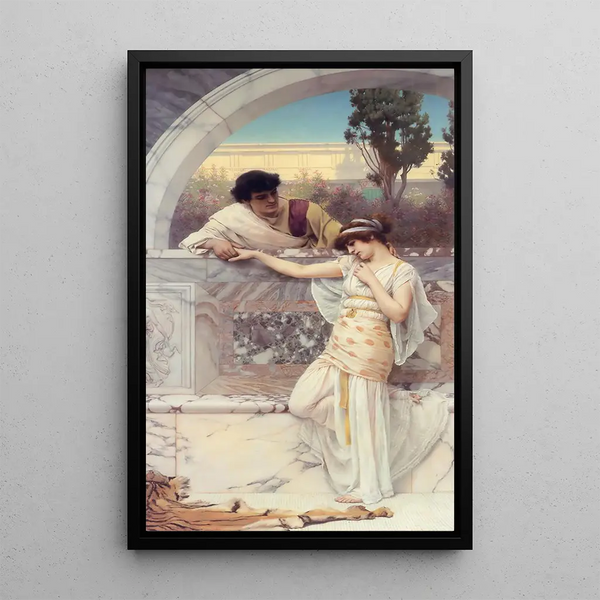 Yes or No - John William Godward — framed artwork on a wall