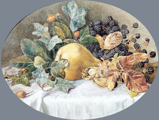 Still life with fruits - John William Hill — artwork view