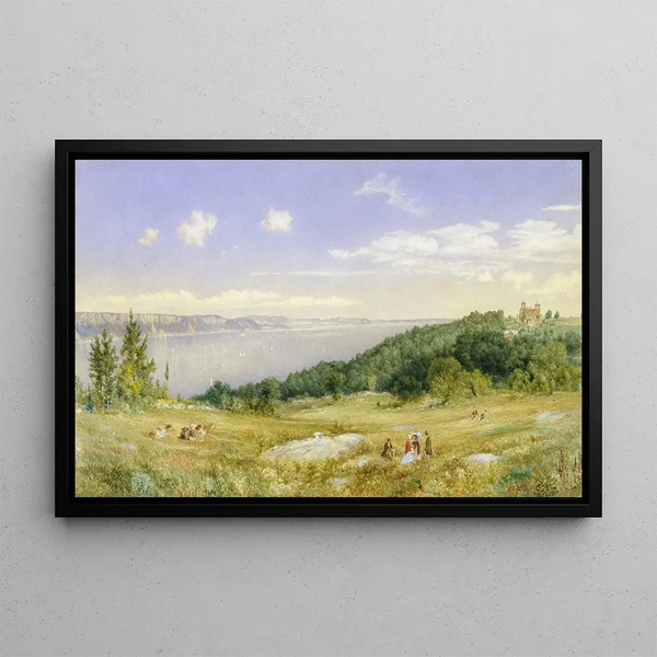 Les Palissades - John William Hill — framed artwork on a wall