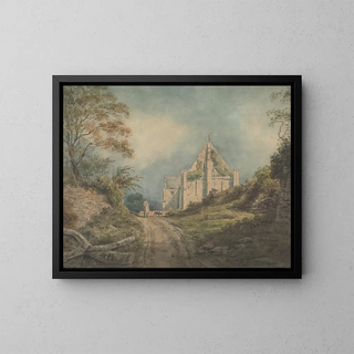La grange de l'abbaye d'Abbotsbury - John William Upham — framed artwork on a wall