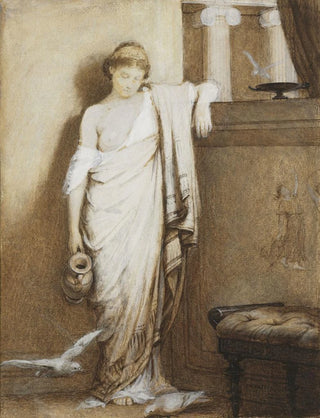 John William Waterhouse - A young Roman woman in a classical interior.webp