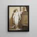 A young Roman woman in a classical interior - John William Waterhouse — framed artwork on a wall