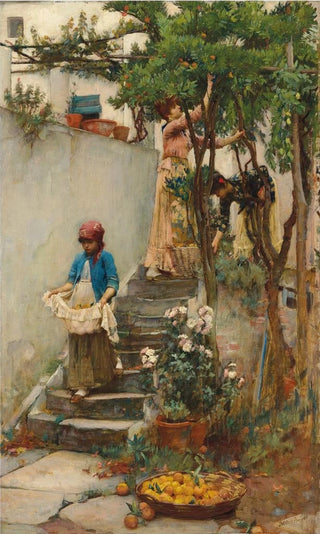 A Orange Grove Garden - John William Waterhouse — artwork view