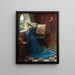 Belle Rosamund - John William Waterhouse — framed artwork on a wall
