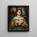 Pick the rosebuds while it's May - John William Waterhouse — framed artwork on a wall