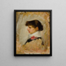 Head of a Model (Case of Conflict) - John William Waterhouse — framed artwork on a wall