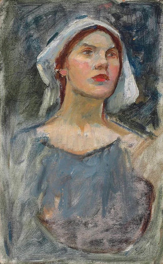 Study of Head for The Enchanted Garden - John William Waterhouse — artwork view
