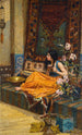 Dans le harem Une odalisque - John William Waterhouse — artwork view