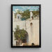 Lady on a Balcony in Capri - John William Waterhouse — framed artwork on a wall