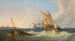 a windy day on the Brill near Rotterdam - John Wilson Carmichael — artwork view
