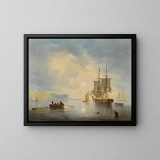 Head of Flamborough - John Wilson Carmichael — framed artwork on a wall