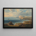 Promeneurs sur les falaises au-dessus de Freshwater Bay vus de l'est - John Wilson Carmichael — framed artwork on a wall