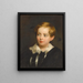 Portrait of a Boy - John Wood — framed artwork on a wall