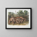 Felid Painting, the young female of the puma - John Woodhouse Audubon — framed artwork on a wall
