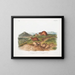 Lemming fauve Taille naturelle Lemming à trois cornes Taille naturelle - John Woodhouse Audubon — framed artwork on a wall