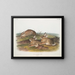 Hare Artemisia, wooden hare in warm wood, male and female, life size - John Woodhouse Audubon — framed artwork on a wall