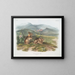 Hare of Nuttall male life size - John Woodhouse Audubon — framed artwork on a wall