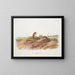 Mouse jumping American male and female at life size - John Woodhouse Audubon — framed artwork on a wall
