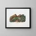 Sorex parvus, the eastern shrew, life size - John Woodhouse Audubon — framed artwork on a wall