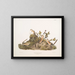 Squirrel terrestre à quatre bandes - John Woodhouse Audubon — framed artwork on a wall