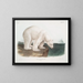 Polar bear male - John Woodhouse Audubon — framed artwork on a wall