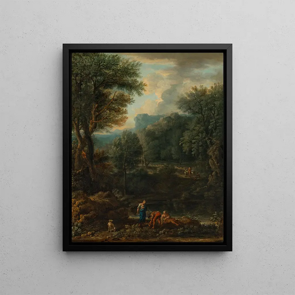an Italian landscape - John Wootton — framed artwork on a wall