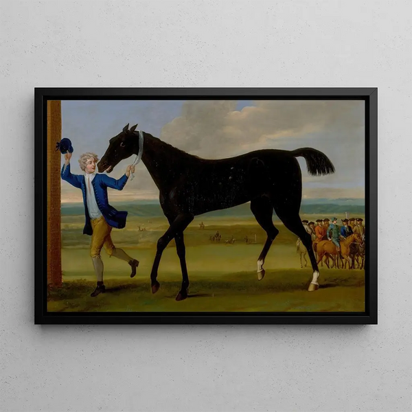 The Bonny Black of the Duke of Rutland - John Wootton — framed artwork on a wall