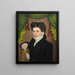 The man with a pen - Jonas Welch Holman — framed artwork on a wall